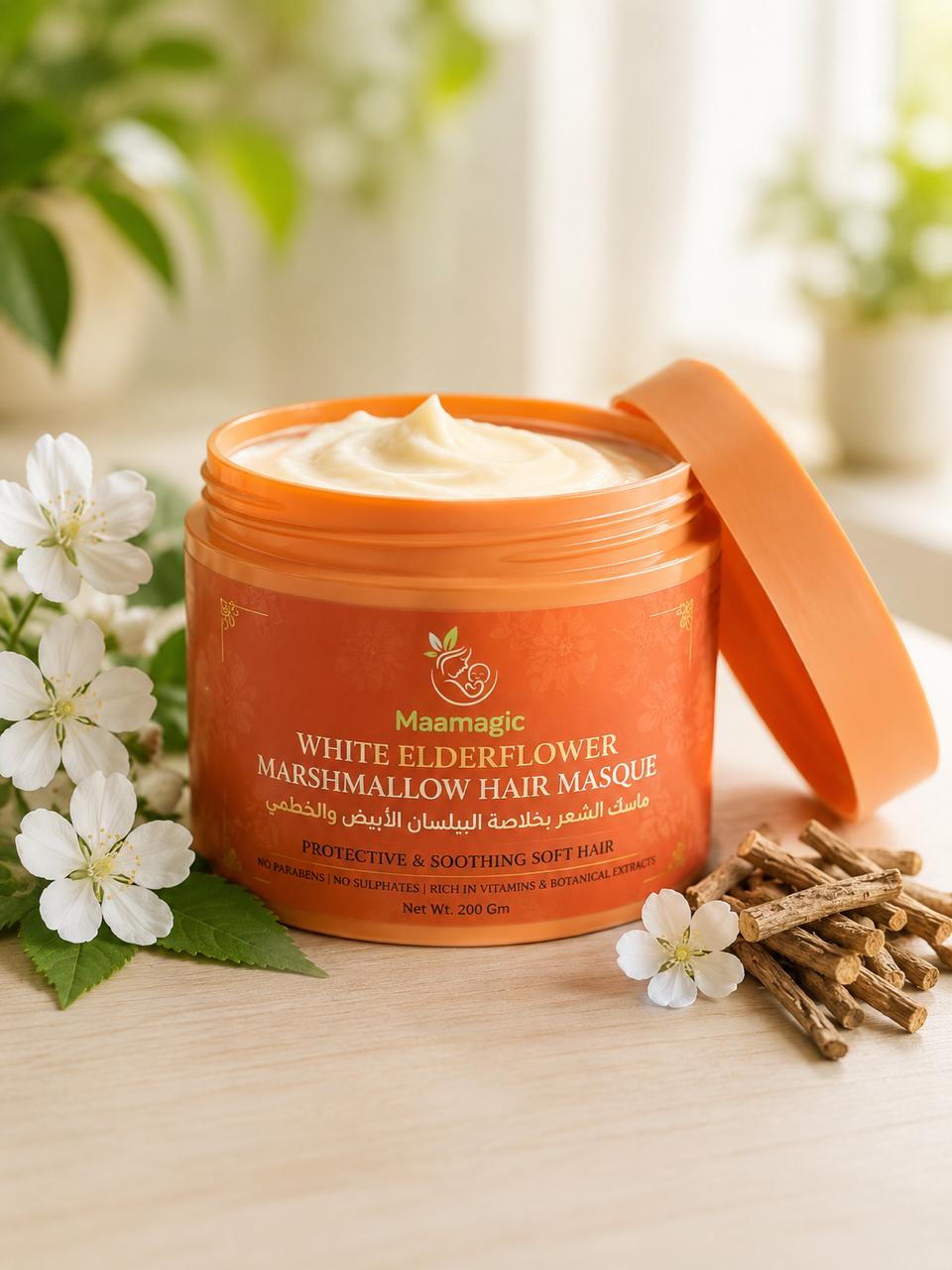 marshmallow root hair masque